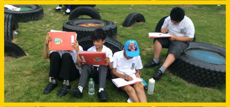 Year 4 taking their learning outside